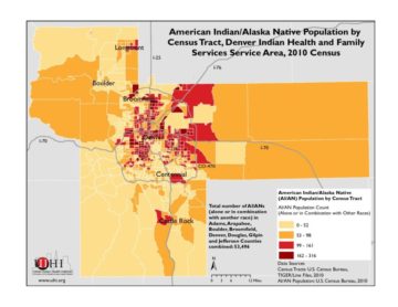 American Indian/Alaska Native Population by Census Tract: Denver Indian Health and Family Services Service Area, 2010 Census