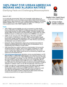 Policy Brief: 100% FMAP for Urban American Indians and Alaska Natives ...