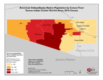 American Indian/Alaska Native Population by Census Tract: Tucson Indian Center Service Area, 2010 Census