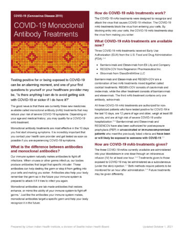 COVID-19 Monoclonal Antibody Treatments