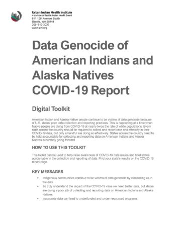 Data Genocide of American Indians and Alaska Natives  COVID-19 Digital Toolkit