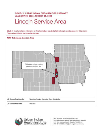 Urban Indian Organization COVID-19 Surveillance Report, Lincoln Service Area