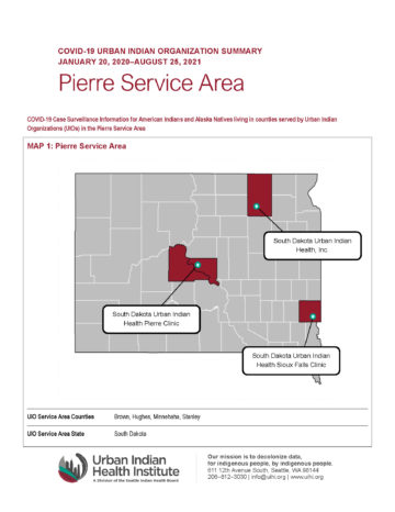 Urban Indian Organization COVID-19 Surveillance Report, Pierre Service Area