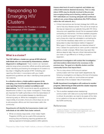 Responding to Emerging HIV Clusters