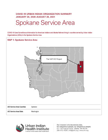 Urban Indian Organization COVID-19 Surveillance Report, Spokane Service Area