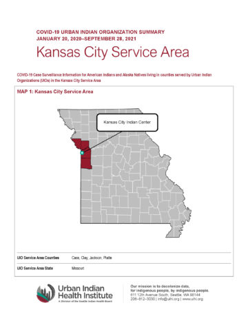 Urban Indian Organization COVID-19 Surveillance Report, Kansas City Service Area