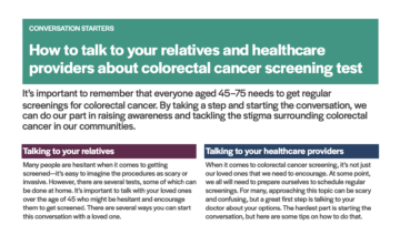 How to talk about Colorectal Cancer Screening