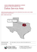 Urban Indian Organization COVID-19 Surveillance Report, Dallas Service Area