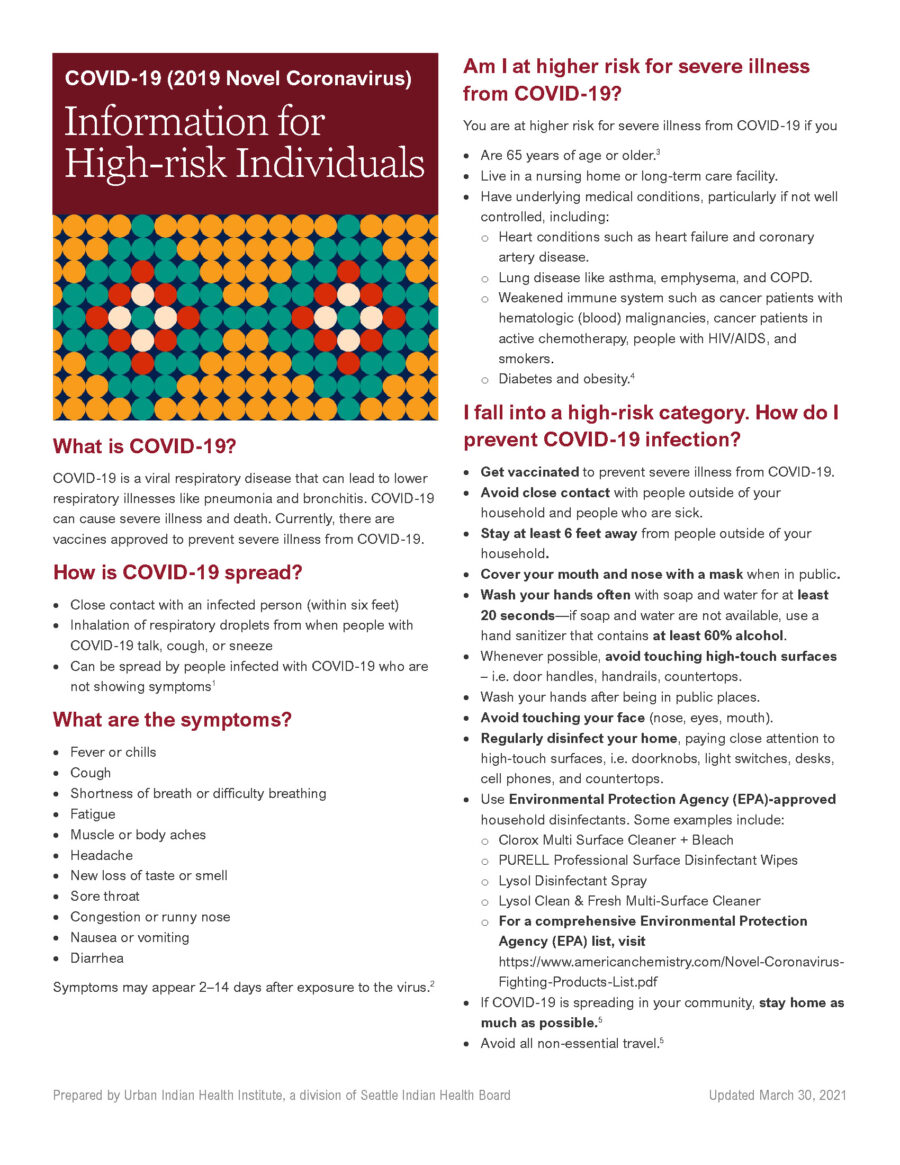 COVID-19 Information for High-risk Individuals