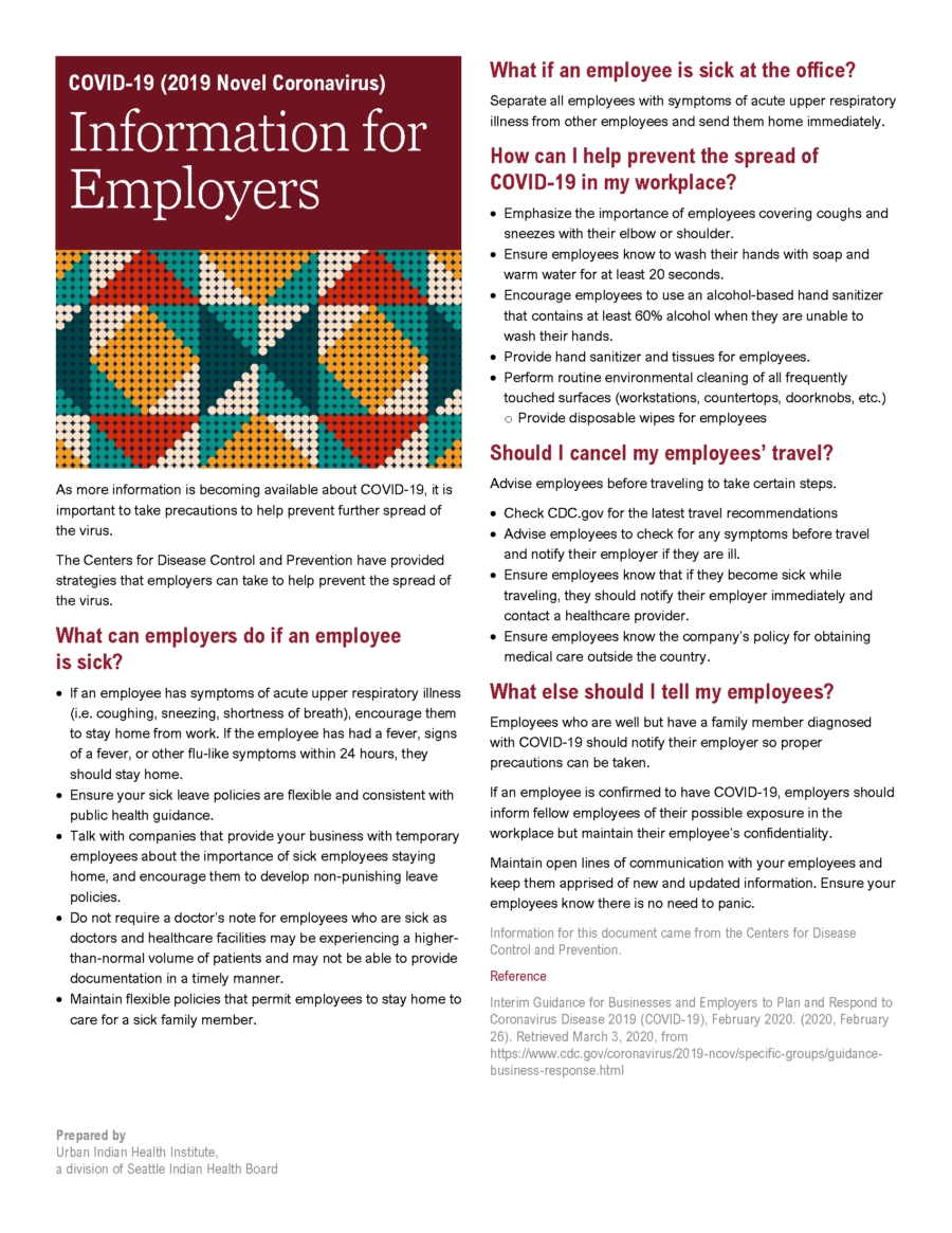 COVID-19 Information for Employers