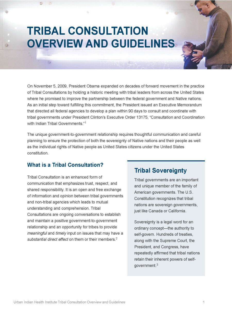 Tribal Consultation Overview and Guidelines
